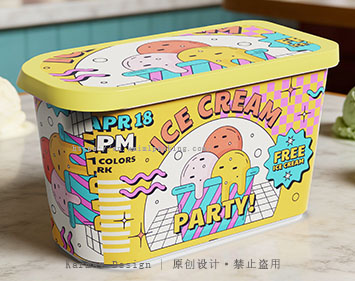 1000ml IML ice cream bucket